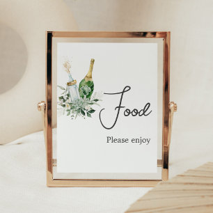 Poster Comida de Chá de fraldas dos frascos de preenchime