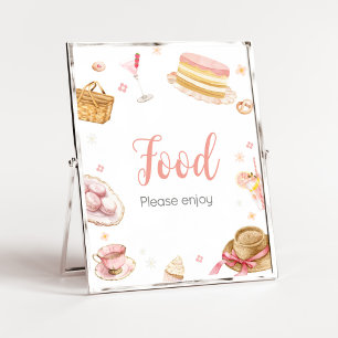 Poster Comida de Chá de fraldas Picnic Baby Brunch