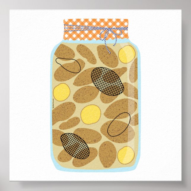 Poster Comida de conservas - Batatas (Frente)