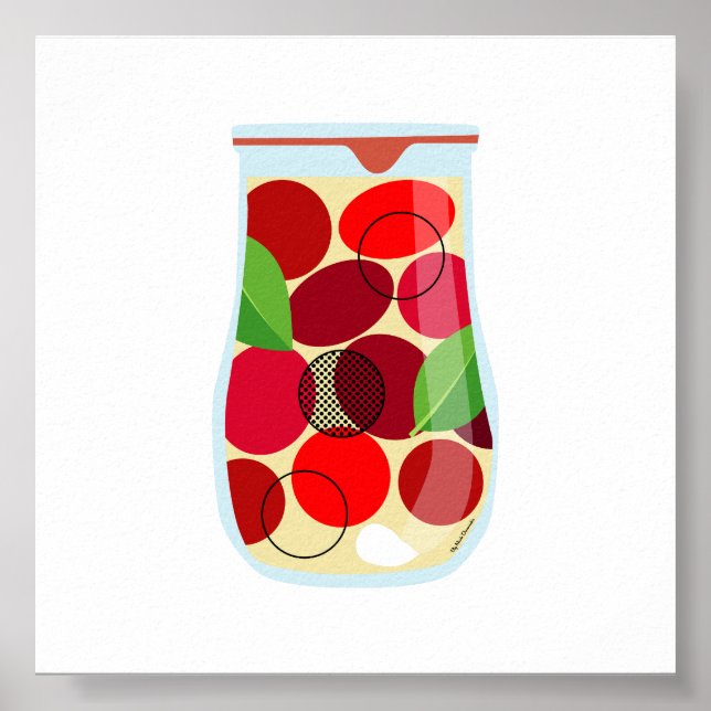 Poster Comida de conservas - Tomates (Frente)