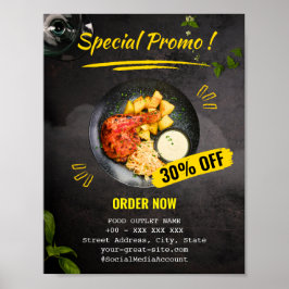 Poster Comida de Desconto do Restaurante de Promoção Espe