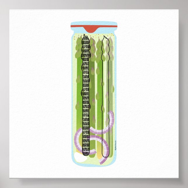 Poster Comida de latas - Espargo picado (Frente)