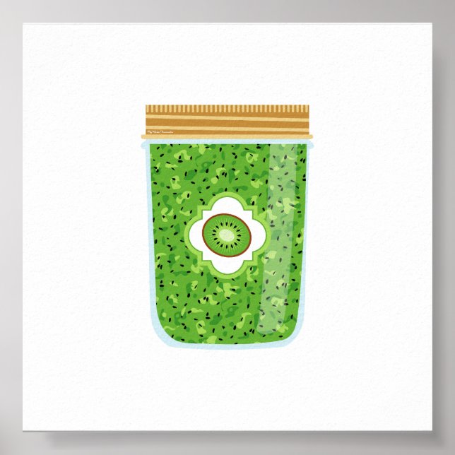 Poster Comida de latas - Jam Kiwi (Frente)