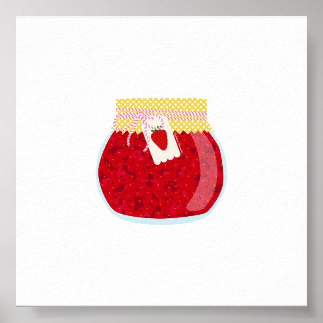 Poster Comida de latas - Pequeno sorvete de morango (Frente)