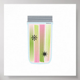 Poster Comida de latas - Ruibarbo recolhido