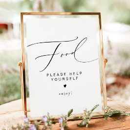 Poster COMIDA de Tipografia de Script Elegante Moderno VA