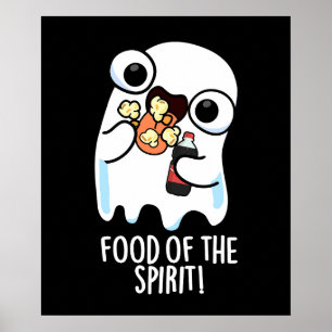 Poster Comida Do Espírito Piada De Fantasma Divertida Fun