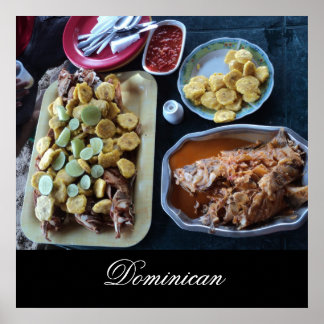 Póster Comida dominicana na praia