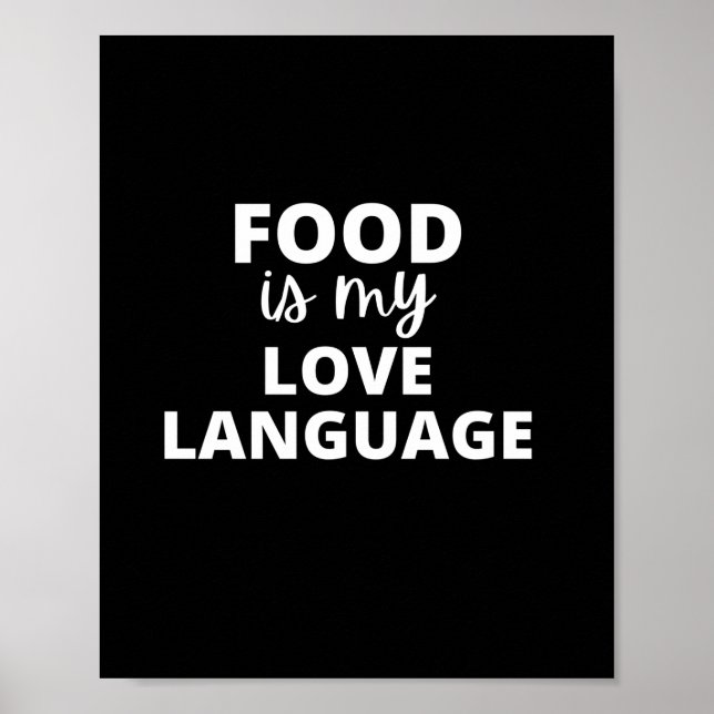 Poster Comida é minha língua de amor (Frente)