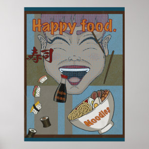 Poster Comida feliz