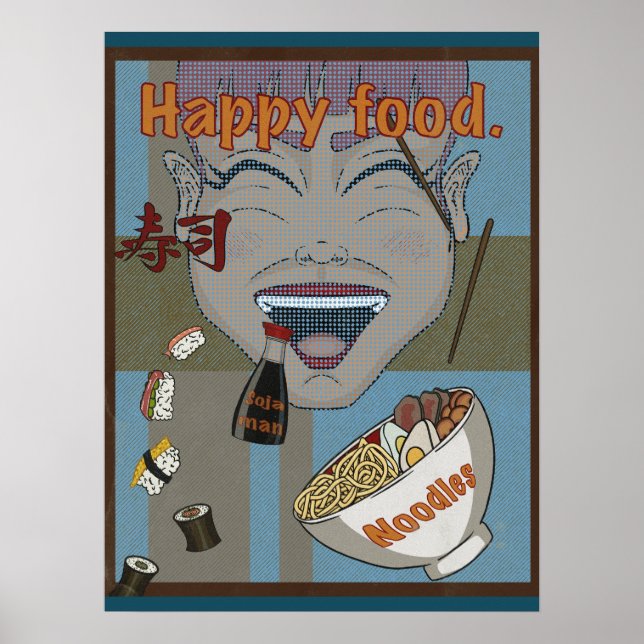Poster Comida feliz (Frente)