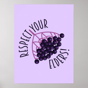 Poster Comida Forager Respeita Sua Cota Elderberry
