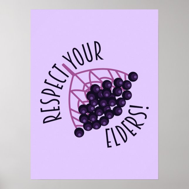 Poster Comida Forager Respeite Sua Cota Elderberry (Frente)