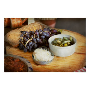 Póster Comida - Fruta - Pepininhos e Uvas