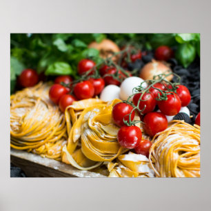 Poster Comida italiana Tomate Basil