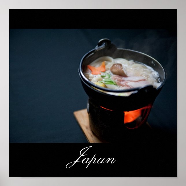 Póster Comida japonesa, imagens do Japão (Frente)