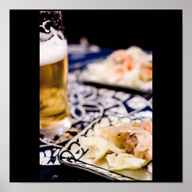 Poster Comida japonesa, imagens do Japão (Frente)