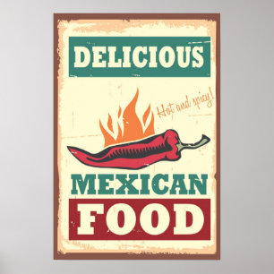 Póster Comida mexicana deliciosa