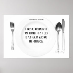 Poster Comida por Pensamento: Motivação Malhação!