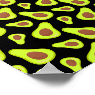 Poster Comida saudável do vegetariano verde abacates