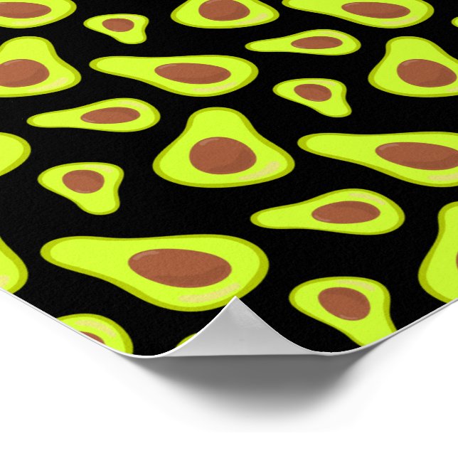 Poster Comida saudável do vegetariano verde abacates vege (Borda)