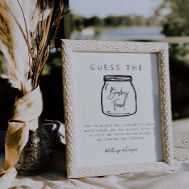 Poster Comida - Sinal de Festa de Chá de fraldas de Jogo 