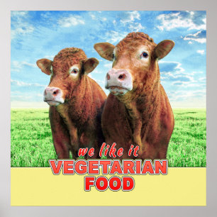 Poster Comida VEGETARIANA gostamos