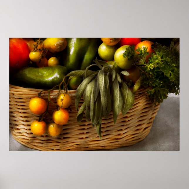 Póster Comida - Veggie - Sábio (Frente)