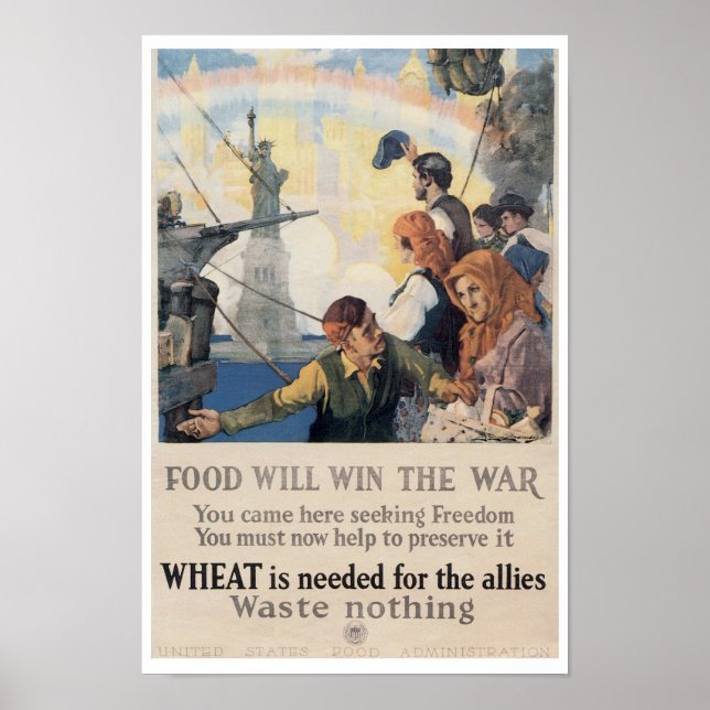 Póster Comida vencerá a guerra (Frente)
