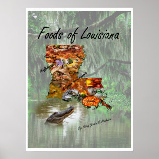 Poster Comidas da Louisiana
