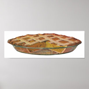 Póster Comidas de Vintage, Sobremesa, Torta de Abóbora d