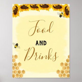 Poster Comidas e Bebidas de Abelhas