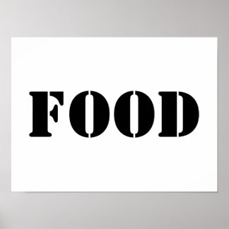 Poster Comidas Genéricas e Suprimentos para Pessoas Humor