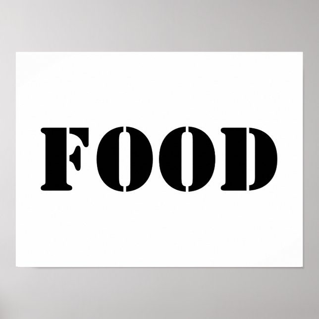 Poster Comidas Genéricas e Suprimentos para Pessoas Humor (Frente)