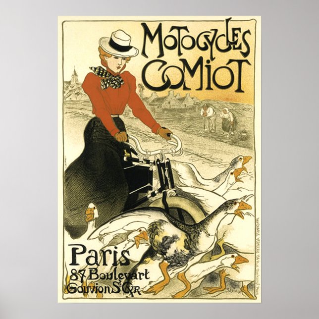 Poster Comiot de Motociclos Vintage (Frente)