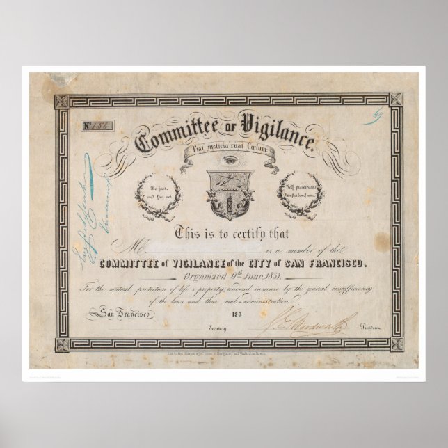 Póster Comitê de Vigilância, São Francisco (2539A) (Frente)