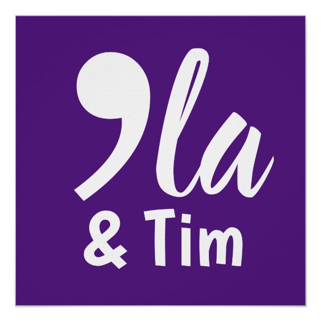 Póster Comma Kamala e Tim 2024 (Frente)