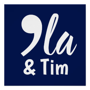 Póster Comma Kamala e Tim 2024
