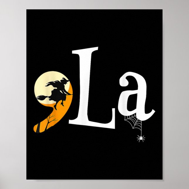 Poster Comma La Funny Kamala Harris Halloween Pumpkin (Frente)