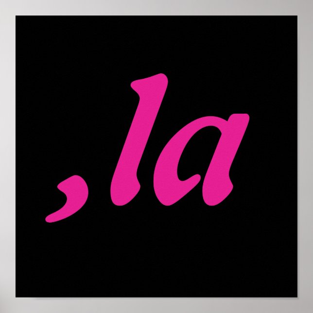 Poster Comma La Kamala Harris - design de texto personali (Frente)