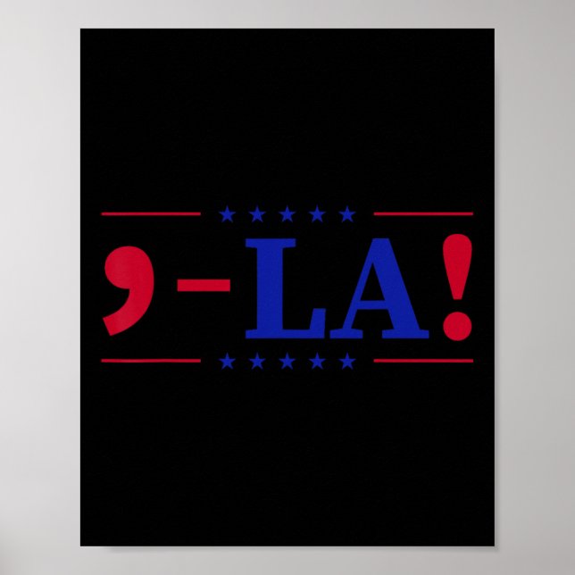 Poster Comma La Kamala Harris Para O Presidente 2024 Engr (Frente)