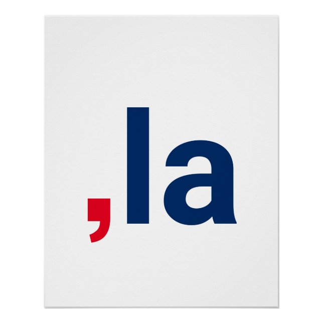 Póster Comma La kamala pronúncia engraçada patriótica (Frente)