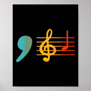 Poster Comma La Music Notes Kamala Harris Professor De Mú