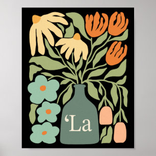 Poster Comma La Subtle Boho Flowers Kamala Harris Madame