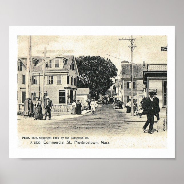 Poster Commercial Street, Provincetown, 1905 (Frente)