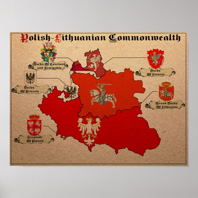 Poster Commonwealth lituana Polonesa (Frente)