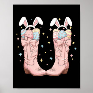 Poster Como a Páscoa da Páscoa Ocidental Bunny Cowboy Boo