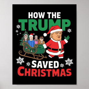 Poster Como A Trump Salvou O Natal Engraçado Trump Christ