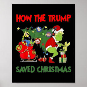 Poster Como A Trump Salvou O Natal Engraçado Trump Christ