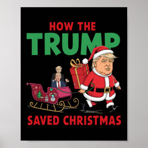 Poster Como A Trump Salvou O Natal Engraçado Trump Christ